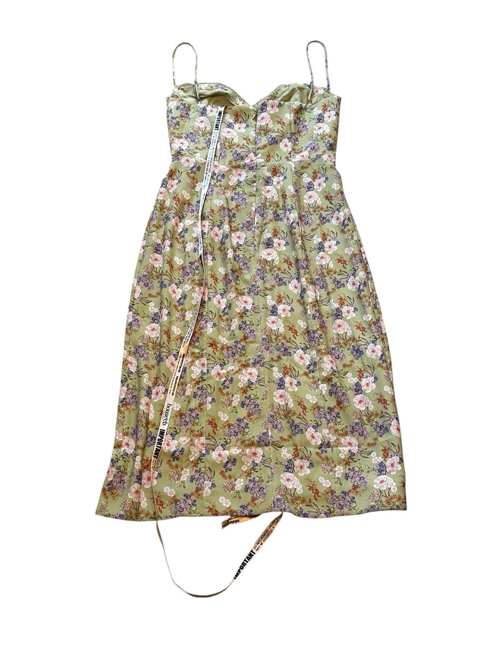 HOUSE OF CB Corset Midi Dress Peony Floral Cocktail Wedding Guest Coquette NWT - Picture 8 of 8
